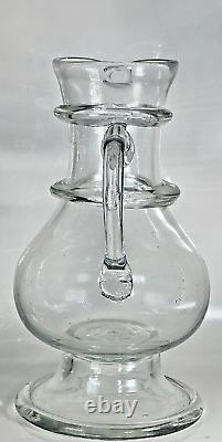 Normandy Antique Toilet Pitcher Footed Glass Blown Bell XVIIIth