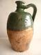 Old Green Glazed Earthenware Oil Jar Provencal Pottery 19th Century