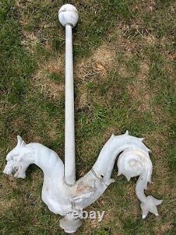 OLD Large WEATHERVANE OF BELL TOWER CHIMERA DRAGON IN ZINC