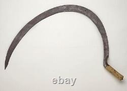 OLD & RARE REVOLLIER SICKLE HAND FORGED IRON 19th/1900 FLYING TO HARVEST