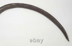 OLD & RARE REVOLLIER SICKLE HAND FORGED IRON 19th/1900 FLYING TO HARVEST