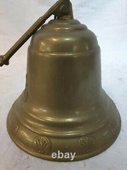 OLD SOLID BRONZE CONVENT BELL beautiful engravings angels
