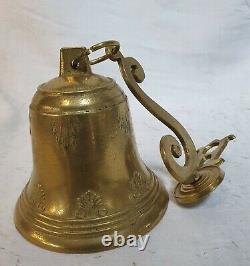 OLD SOLID BRONZE CONVENT BELL beautiful engravings / baroque style