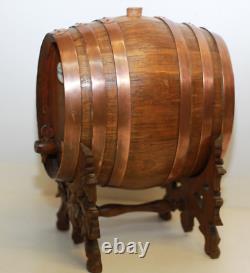 Oak barrel with stand for fine Champagne.