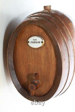 Oak barrel with stand for fine Champagne.