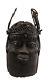 Oba-bronze Commemorative Head Benin-nigeria-bini Edo-1221