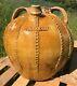Oil Jar, 18th Century Pottery In Varnished Terracotta, Wood, Christian Cross