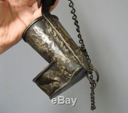 Oil Lamp 19th-20th. Wrought Iron. Folk Art. Lamp Of Mine