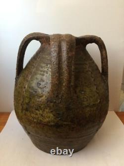 Old 18th-century glazed earthenware jug, Beauronne, Dordogne