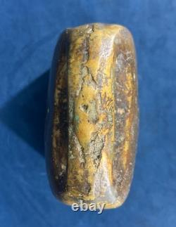 Old 19th Century Cast Bronze Cow Bell Engraved with Folkloric Bird Decoration