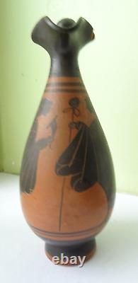 Old Ancient Greek Terracotta Oenochoe Wine Pitcher Art