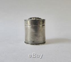 Old And Pretty Little Box Silver Flower O. P (war) 19th Century