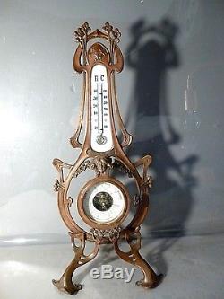 Old Barometer Thermometer Jugendstil Art New 1920 (52 Cm)