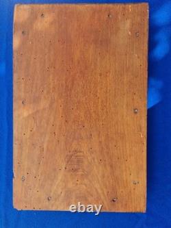 Old Basque wooden carved tray, signed N. CIRILO, 42 x 27 cm