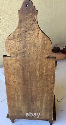 Old Beautiful Provencal Salt Box Carved Walnut With Drawer