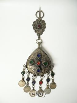 Old Berber Fibula from the Middle Atlas of Morocco, low-grade silver, 20th century Old Berber Fibula from the Middle Atlas of Morocco, low-grade silver, 20th century