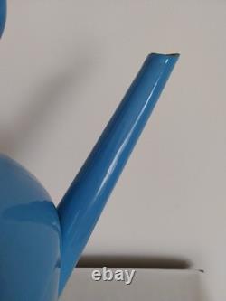 Old Blue Enamelled Metal Watering Can, Approximately 42 CM High, No Coffee Pot, No Jug