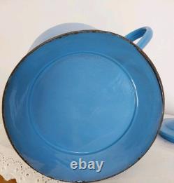 Old Blue Enamelled Tin Watering Can, Approx. 42 CM High, No Coffee Pot, No Jug