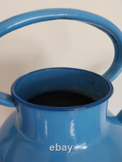 Old Blue Enamelled Tin Watering Can, Approx. 42 CM High, No Coffee Pot, No Jug