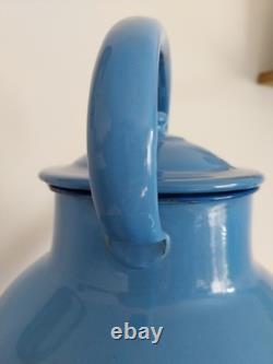 Old Blue Enamelled Tin Watering Can, Approx. 42 CM High, No Coffee Pot, No Jug