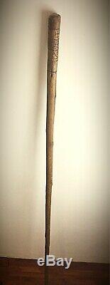 Old Cane Walking Stick Companions Masonry Nineteenth Engraved Red Iron