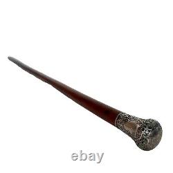 Old Cane with Silver Handle in Louis XV Style Decor and Monogram