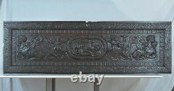 Old Chest Panel 16th Diane Renaissance Sphinge Wood Sculpted Wedding
