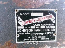 Old Coin Counting Machine Downey Johnson USA