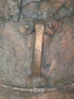 Old Copper Cauldron Pot North Africa East Dating Difficult Very Old