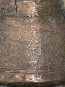Old Copper Cauldron Pot North Africa East Dating Difficult Very Old
