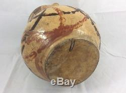 Old Daubiere 23 CM Marmite Pottery Earth Varnished Jaspee St Quentin Nineteenth