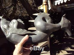 Old Dolphin-shaped Tin Fountain