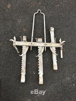 Old Fireplace Rack Wrought Iron Zoomorphic Ancient Folk Art Tool