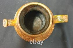 Old Glazed Stoneware Pitcher, Rosenthal Netter, Mid-20th Century Folk Art, 15 cm