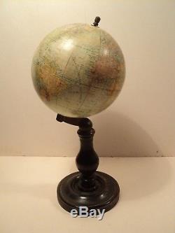 Old Globe Earth Napoleon III G. Thomas Publisher Paris