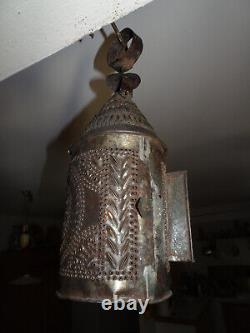 Old Lantern In Wrought Iron, (white). Popular Art. Xix°