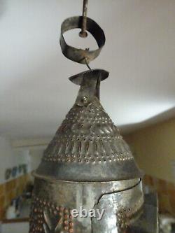 Old Lantern In Wrought Iron, (white). Popular Art. Xix°