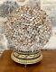 Old Large Seashell Ball On Gilded Wood Base Home Decoration 27 Cm