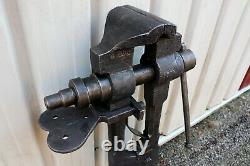 Old Large Vice Weight 100 KG Blacksmith Forge Anvil Tool Old Forged Iron