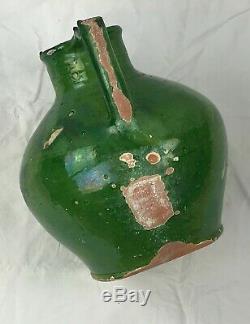 Old Orjol, Jar Terracotta Glazed South West XIX Ème 32 CM