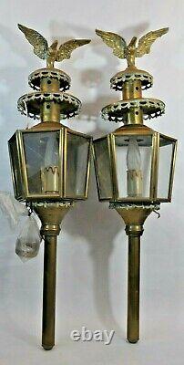 Old Pair Of Lanterns With Support