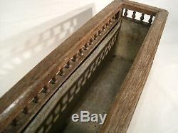 Old Planter Tray Carved Balusters Outside Garden Flowers 1900