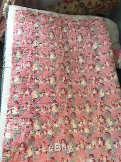 Old Quilt Cover Fabric Stung Lin Antique Victorian Linen Fabric Quilt