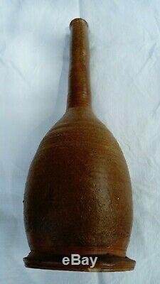 Old Sandstone Puisaye Ceramic Popular Art Pottery Bottle Nineteenth Calf