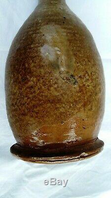 Old Sandstone Puisaye Ceramic Popular Art Pottery Bottle Nineteenth Calf