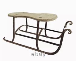 Old Sled Sleigh 19th Iron Forged Riveted Alsace Chalet Savoie Popular Art