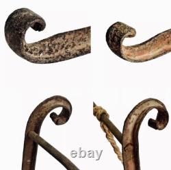 Old Sled Sleigh 19th Iron Forged Riveted Alsace Chalet Savoie Popular Art