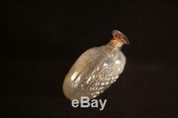 Old Small Bottle In The Shape Of A Curved Blown Glass Perfume Nineteenth