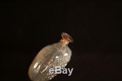 Old Small Bottle In The Shape Of A Curved Blown Glass Perfume Nineteenth