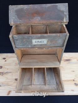 Old Small Tradesman’s Furniture, Shoe Polish Storage Antique Piece of Furniture